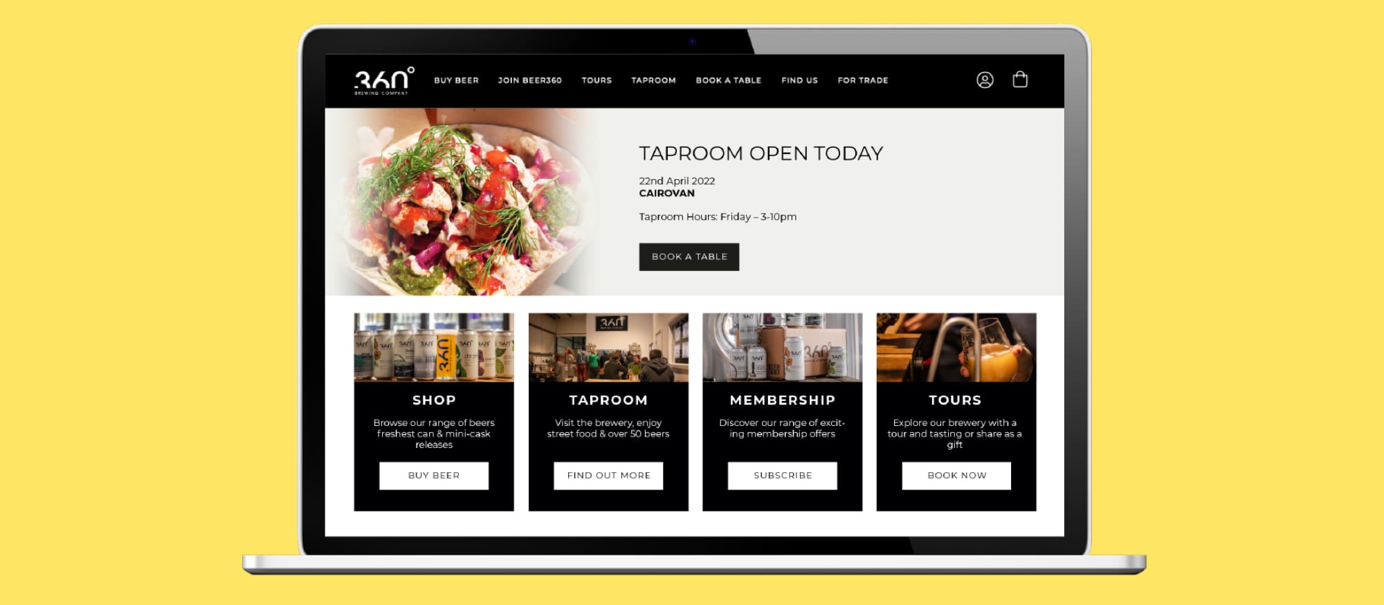 360 brewery website