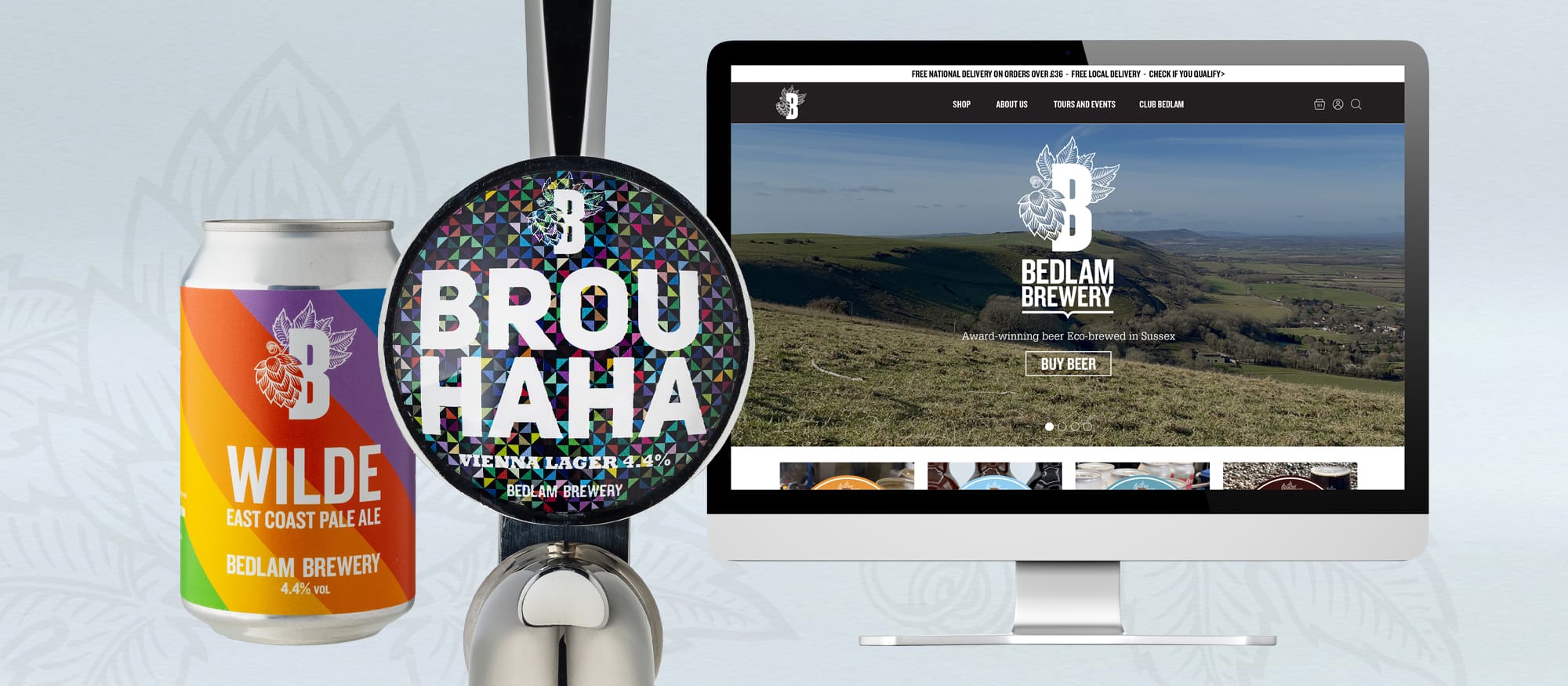 Design and web build - Bedlam Brewery