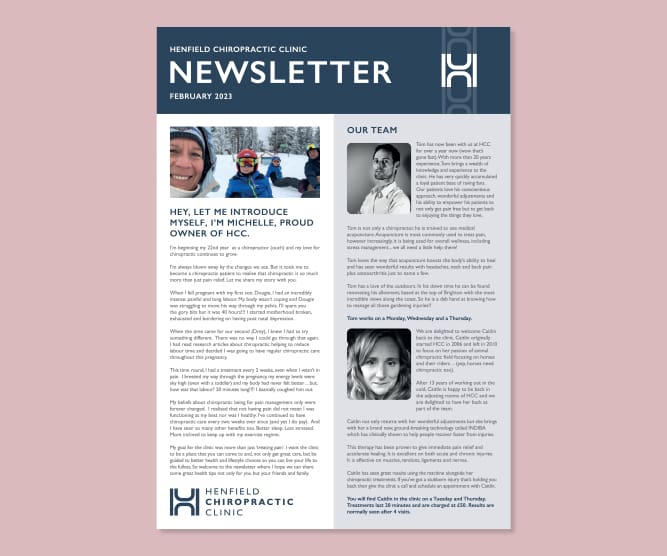 henfield chiropractic clinic newsletter