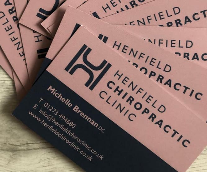 henfield chiropractic business cards