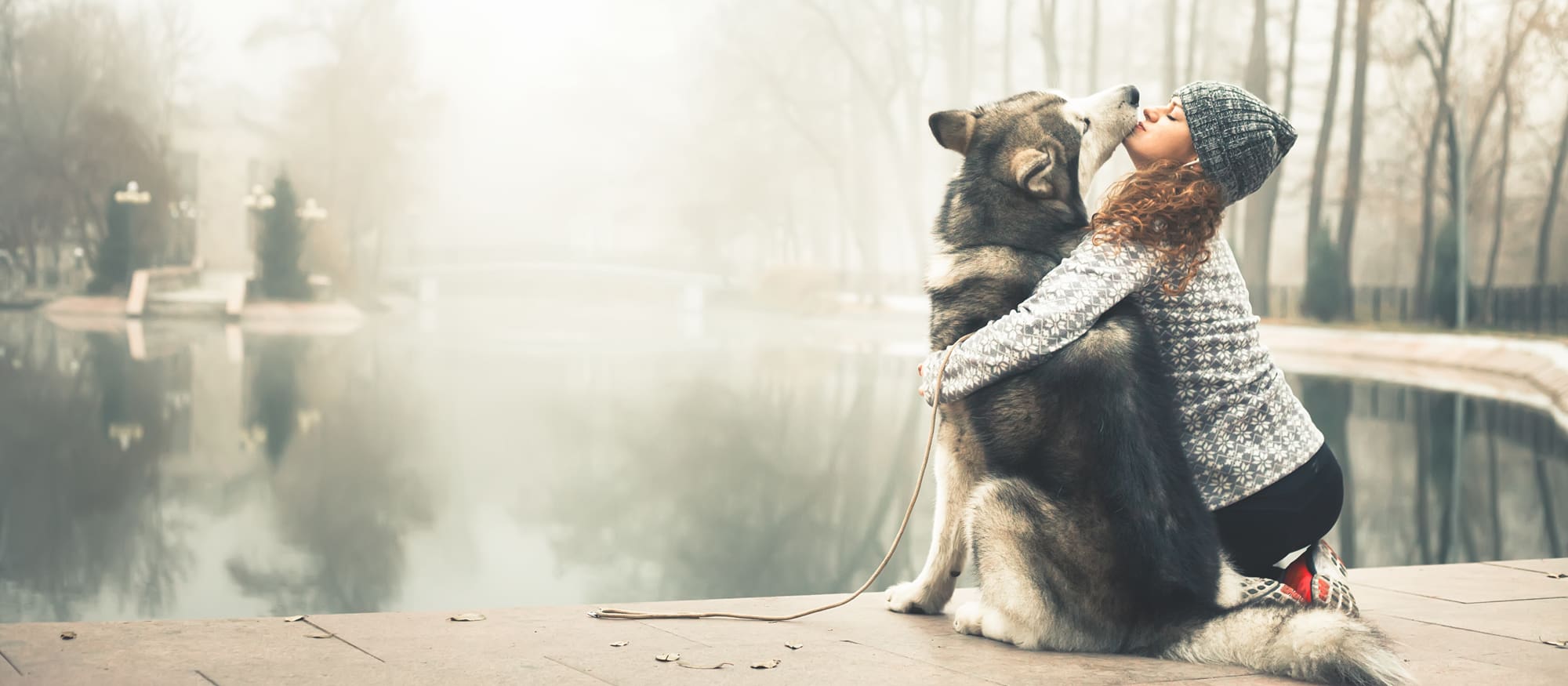 petributes photo of woman with dog