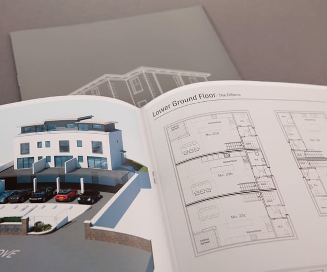 river oak homes brochure design