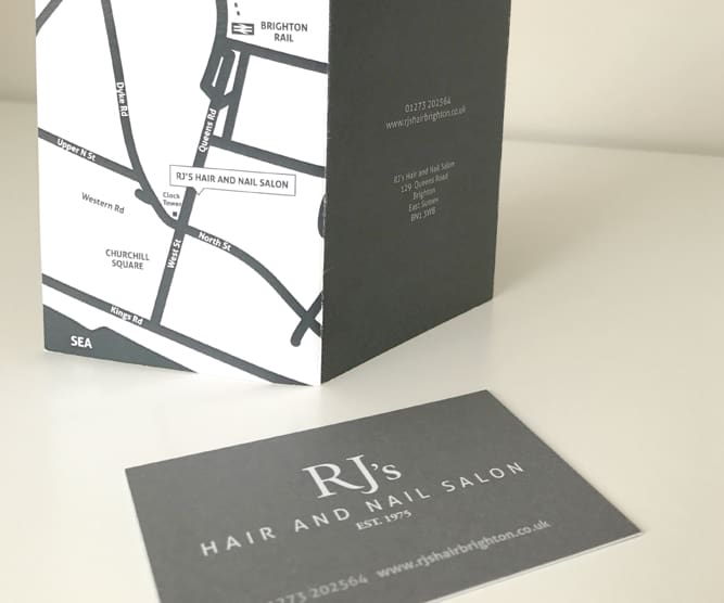 rjs leaflet and business card