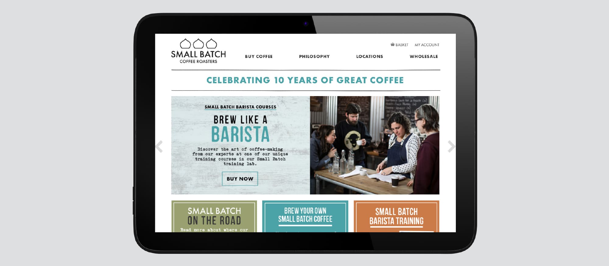 small batch coffee website