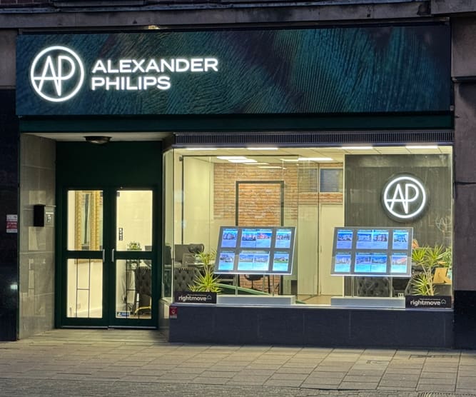 alexander philips branded shop front