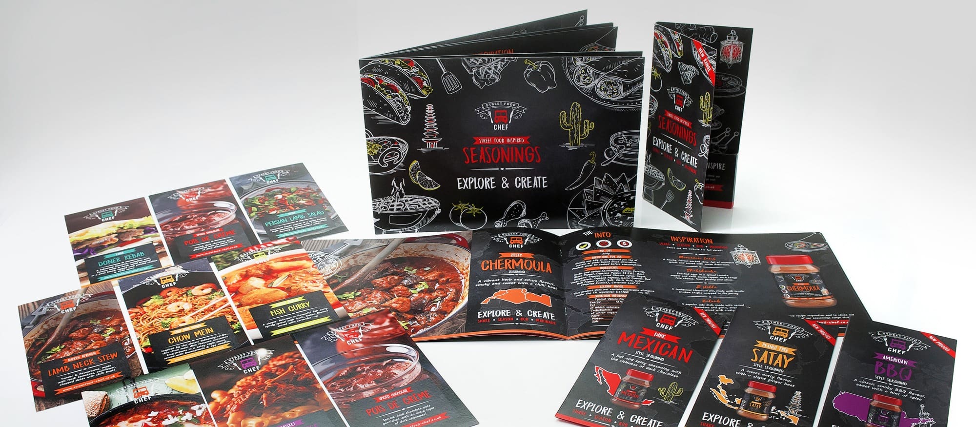 Street food chef marketing materials
