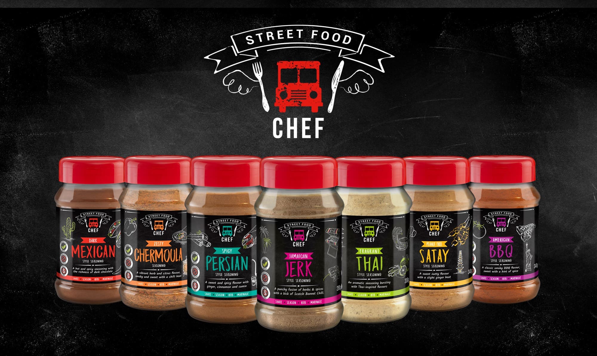 street food chef seasonings range