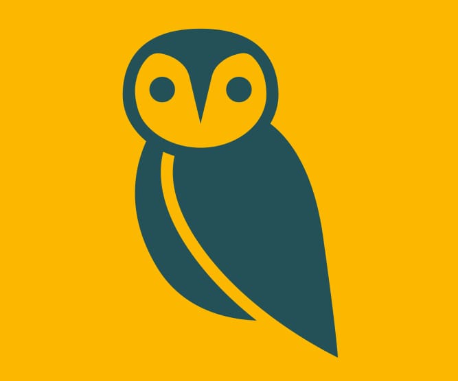 Dawn Benson accountants logo with owl
