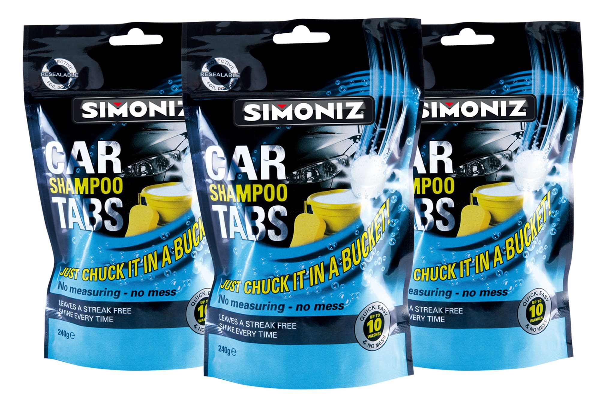 simoniz chuck it in a bucket car shampoo tablets