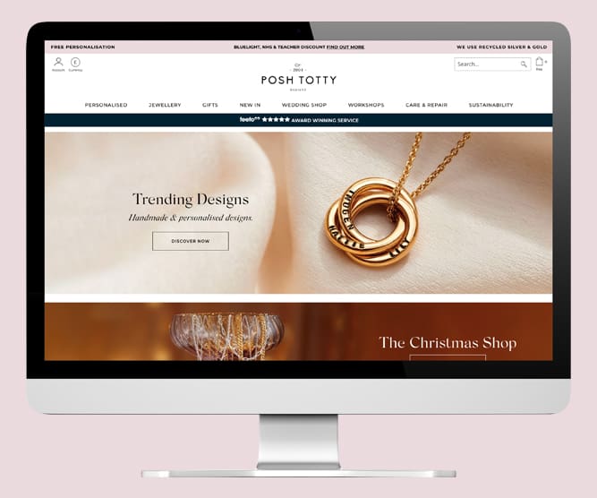 Posh Totty jewellery brand website